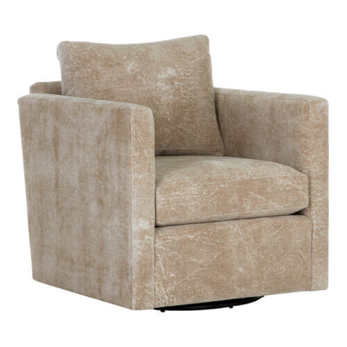 SUNPAN Georgie Swivel Lounge Chair - Nepal Cashew 110633 belleville