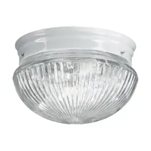 Quorum 8" RIBBED MUSHROOM/WH 3012-8-6