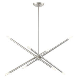 LIVEX LIGHTING Soho Linear Chandelier Brushed Nickel 46778-91 woodbridge