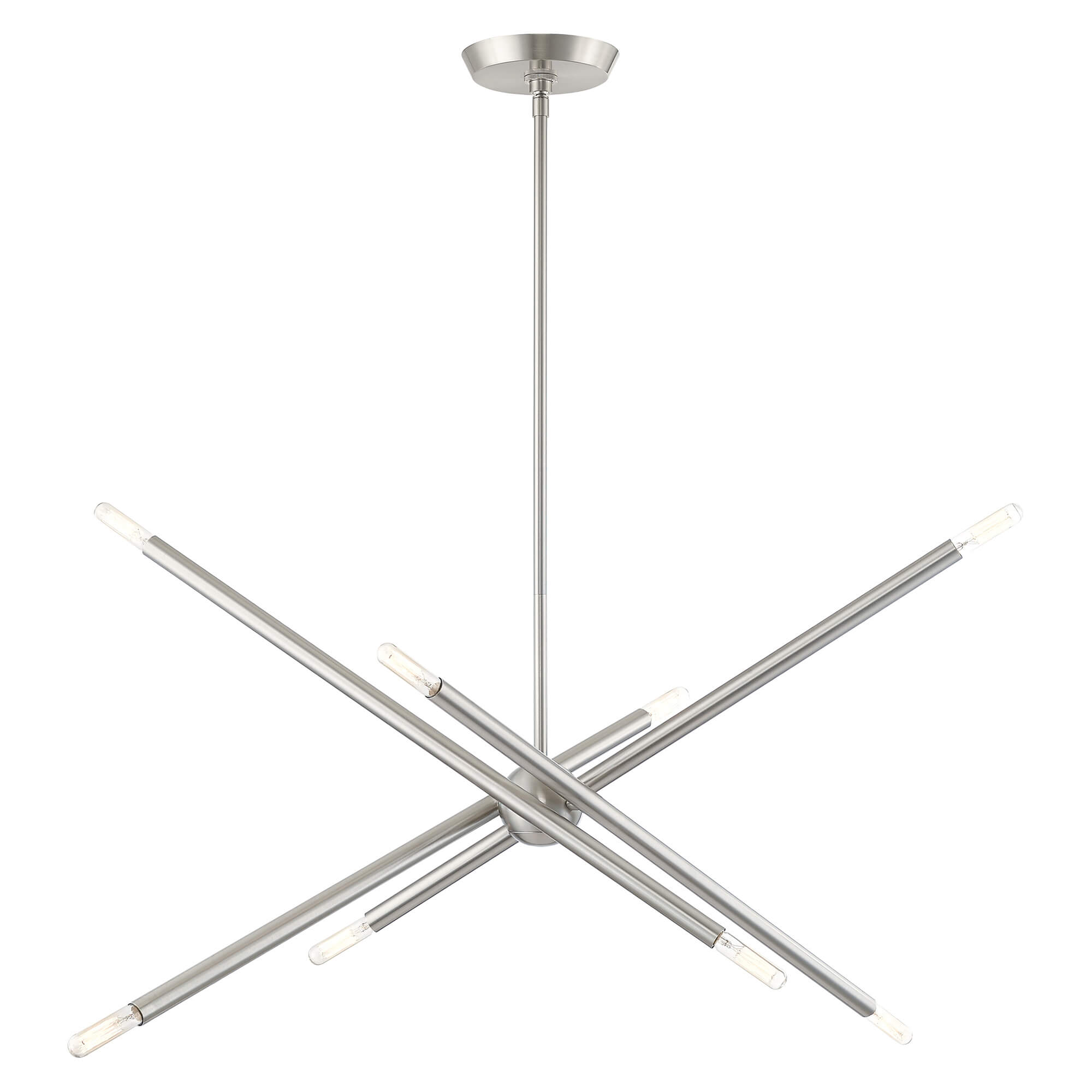 LIVEX LIGHTING Soho Linear Chandelier Brushed Nickel 46778-91 woodbridge