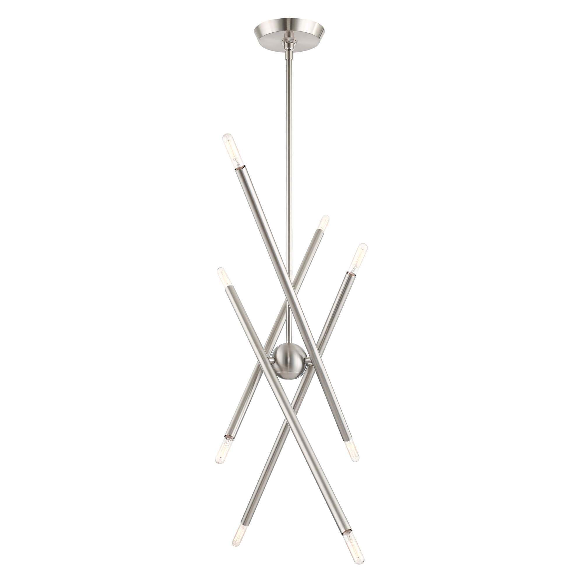 LIVEX LIGHTING Soho Linear Chandelier Brushed Nickel 46778-91 woodbridge
