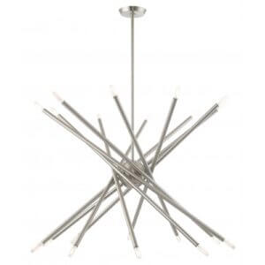 LIVEX LIGHTING Soho Large Chandelier Brushed Nickel 46779-91 king city