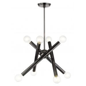 LIVEX LIGHTING Stafford Chandelier Black Chrome 45584-46 vancouver