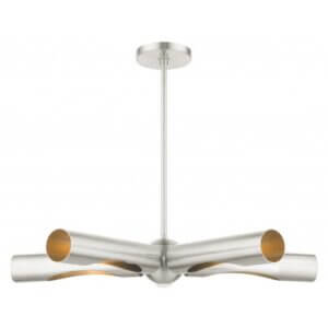 LIVEX LIGHTING Novato Chandelier Brushed Nickel 45895-91 cambridge