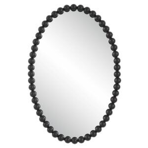 UTTERMOST SERNA OVAL MIRROR, BLACK 09876 cambridge