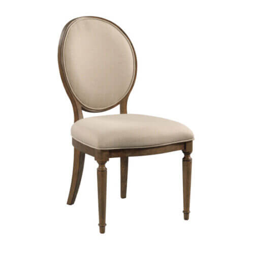 KINCAID ANSLEY CECIL OVAL BACK UPHOLSTERED SIDE CHAIR 024-636 midland