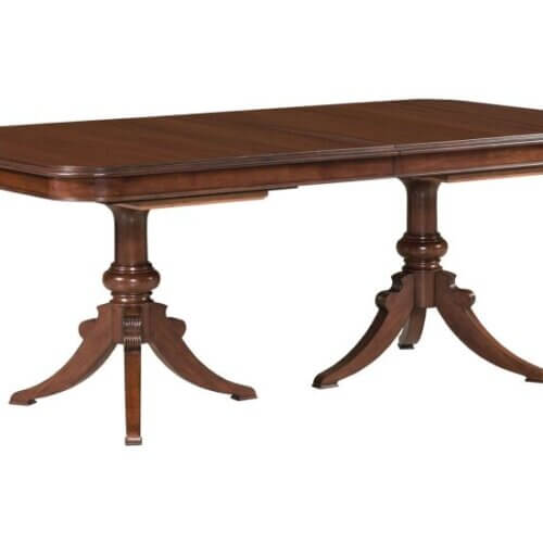 KINCAID HADLEIGH DOUBLE PEDESTAL DINING TABLE 607-744P thunder bay