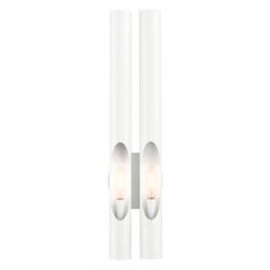 LIVEX LIGHTING Acra Large Tall Double Sconce Shiny White 45912-69 huntsville