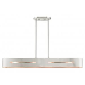 LIVEX LIGHTING Ravena Linear Chandelier Brushed Nickel 45767-91 oakville