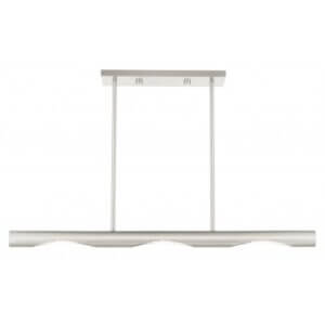 LIVEX LINGHTING Acra Linear Chandelier Brushed Nickel 45917-91 aurora