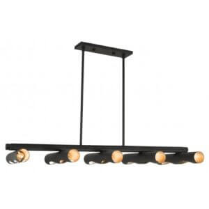 LIVEX LIGHTING Novato Large Linear Chandelier Black 45898-04 collingwood