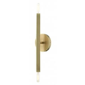 LIVEX LIGHTING Monaco Sconce Antique Brass 46981-01 woodbridge