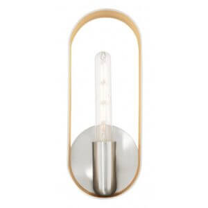 LIVEX LIGHTING Ravena Single Sconce Brushed Nickel 45762-91 burlington