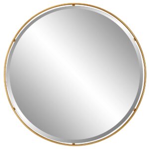 UTTERMOST CANILLO ROUND MIRROR, GOLD 09832 laval