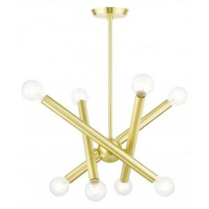 LIVEX LIGHTING Stafford Chandelier Satin Brass 45584-12 kleinburg