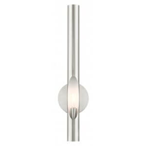 LIVEX LIGHTING ACRA Tall Single Sconce Brushed Nickel 45911-91 tenton