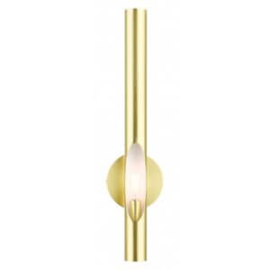 LIVEX LIGHTING Acra Tall Single Sconce Satin Brass 45911-12 erin mills