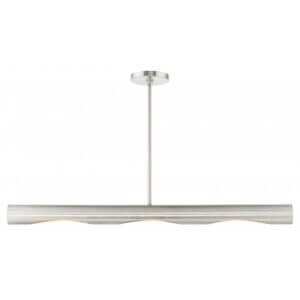 LIVEX LIGHTING Novato Medium Linear Chandelier Brushed Nickel 45897-91 montreal