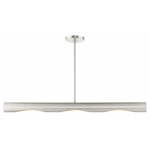 LIVEX LIGHTING Novato Medium Linear Chandelier Brushed Nickel 45897-91 montreal