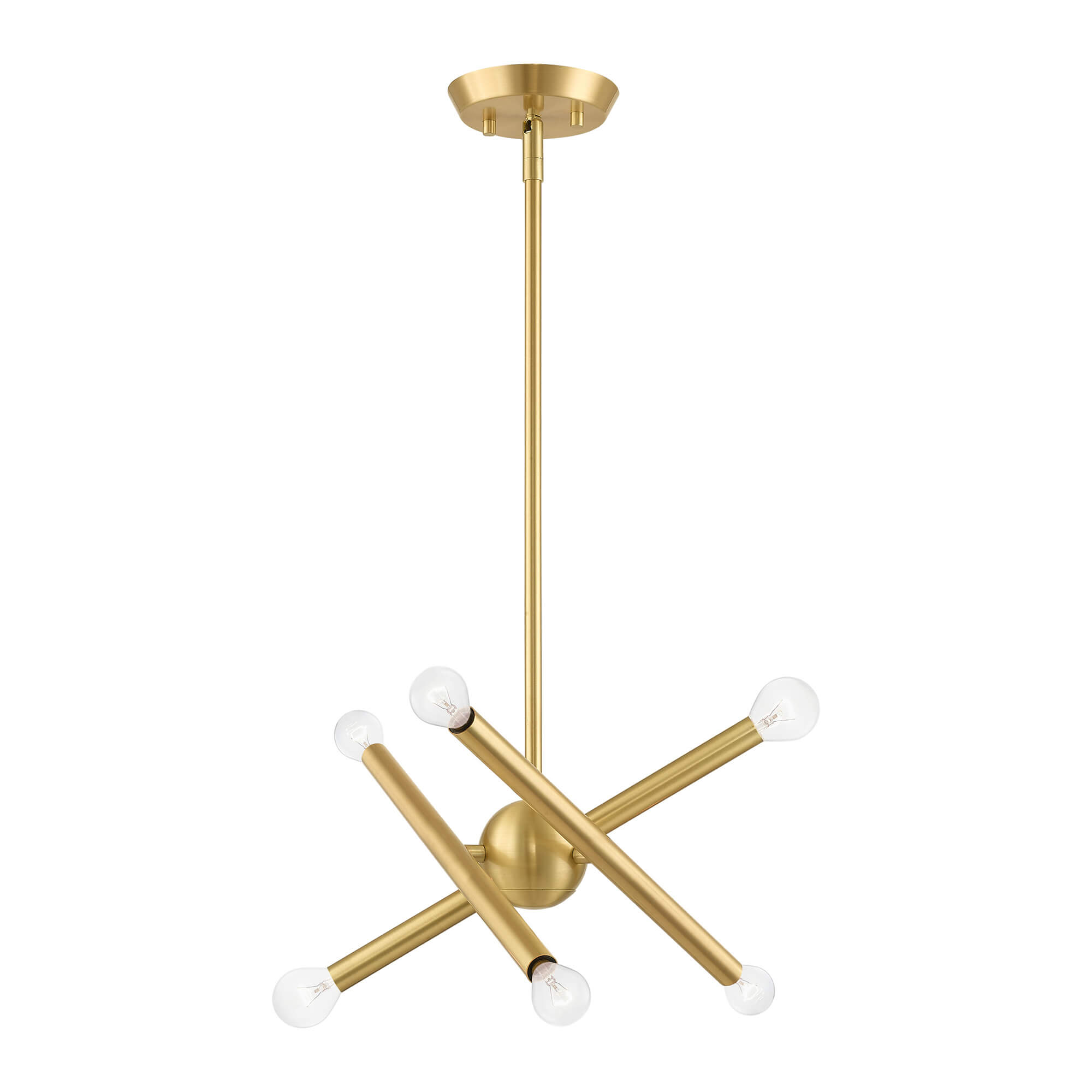 LIVEX LIGHTING Soho Petite Chandelier Satin Brass 46773-12 mississauga