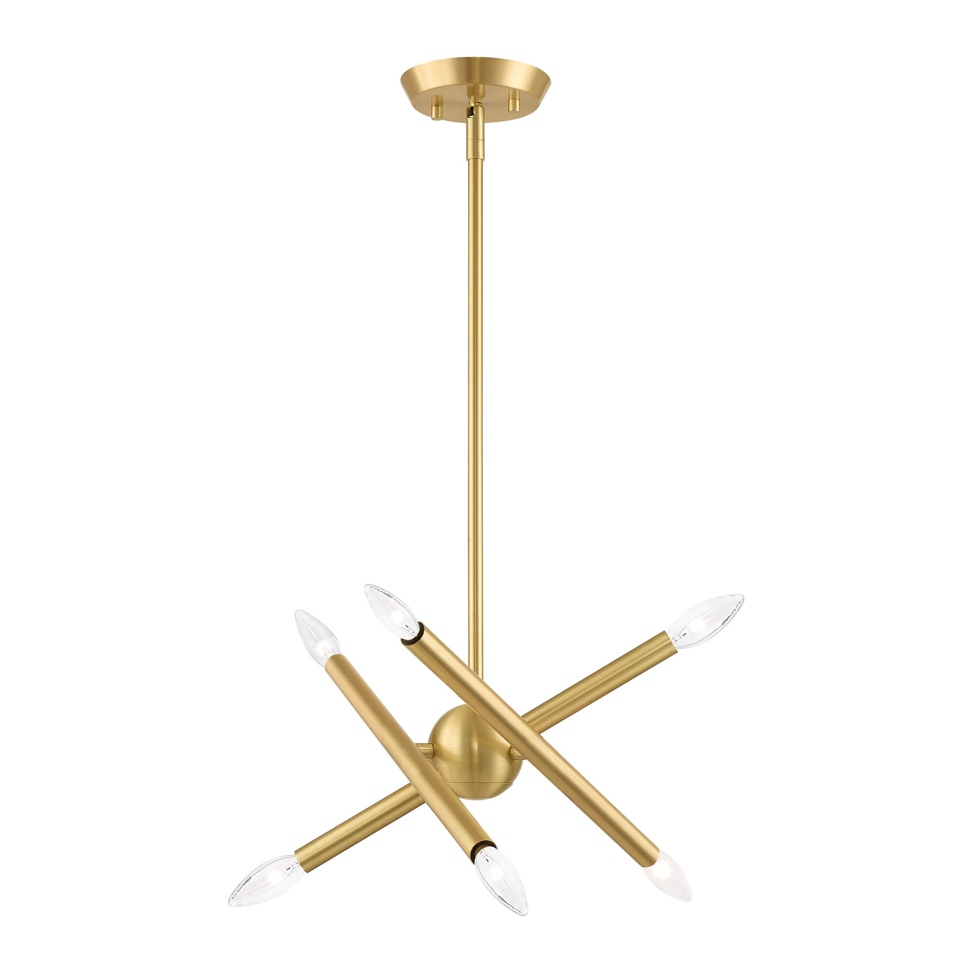 LIVEX LIGHTING Soho Petite Chandelier Satin Brass 46773-12 mississauga