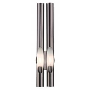 LIVEX LIGHTING Acra Large Tall Double Sconce Black Chrome 45912-46 sarnia