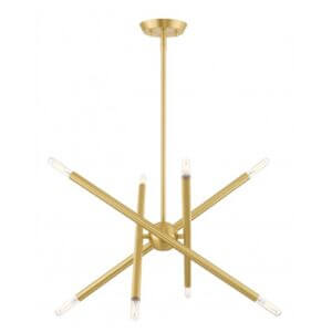 LIVEX LIGHTING Soho Chandelier Satin Brass 46774-12 montreal