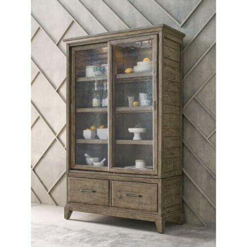 KINCAID PLANK ROAD DARBY DISPLAY CABINET STONE 706-830SP midland