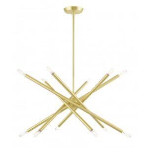 LIVEX LIGHTING Soho Chandelier Satin Brass 46776-12 ottawa