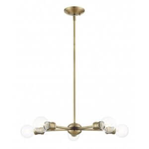LIVEX LIGHTING Lansdale Chandelier Antique Brass with Bronze Accents 46135-01 toronto