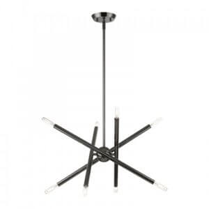 LIVEX LIGHTING Soho Chandelier Black Chrome 46774-46 thunder bay