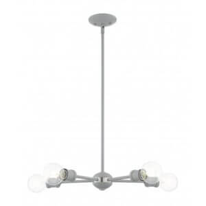 LIVEX LIGHTING Lansdale Chandelier Nordic Gray with Brushed Nickel Accents 46135-80 mississauga