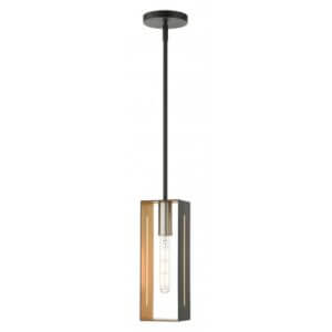 LIVEX LIGHTING Soma Pendant Textured Black with Brushed Nickel Accents 45951-14 niagara