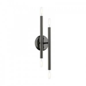 LIVEX LIGHTING Soho Sconce Black Chrome 46771-46 orilla