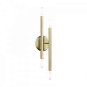LIVEX LIGHTING Soho Sconce Antique Brass 46771-01 fredericton