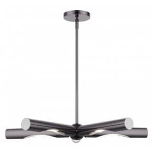 LIVEX LIGHTING Acra Chandelier Black Chrome 45915-46