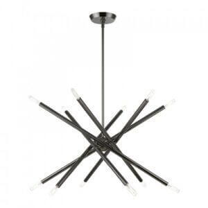 LIVEX LIGHTING Soho Chandelier Black Chrome 46776-46 cambridge