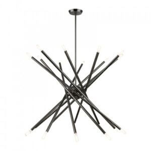 LIVEX LIGHTING Soho Large Chandelier Black Chrome 46779-46 huntsville