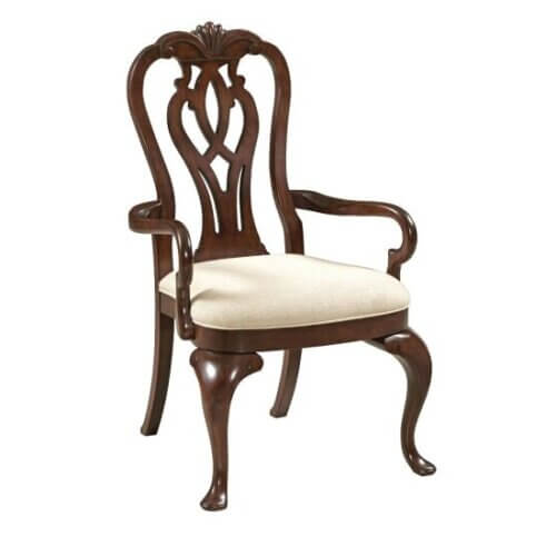 KINCAID HADLEIGH QUEEN ANNE ARM CHAIR SET OF TWO 607-637 sudbury