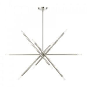 LIVEX LIGHTING Soho Linear Chandelier Brushed Nickel 46777-91 burlington