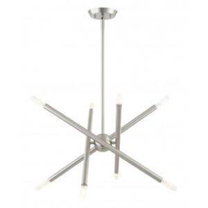 LIVEX LIGHTING Soho Chandelier Brushed Nickel 46774-91 caledon