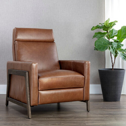 SUNPAN Brandon Recliner - Shalimar Tobacco Leather 110511 ottawa