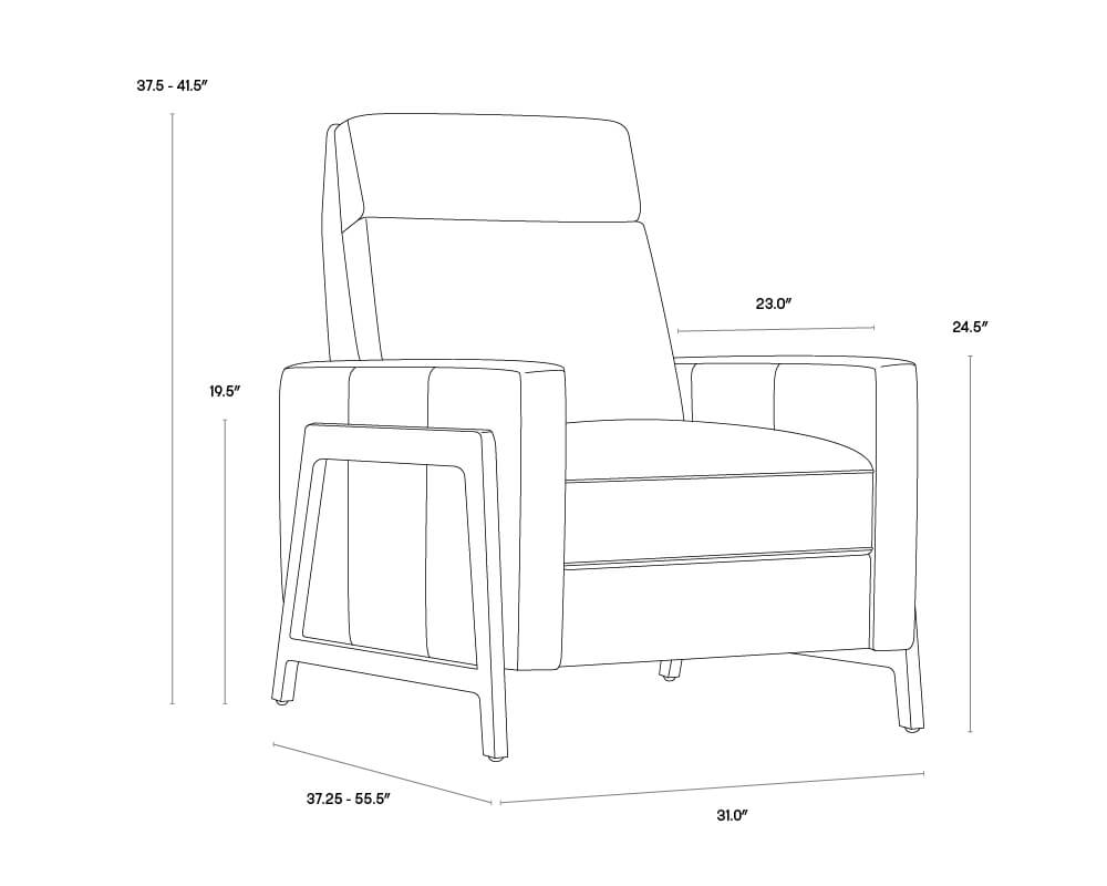 SUNPAN Brandon Recliner - Astoria Cream Leather 107539 toronto