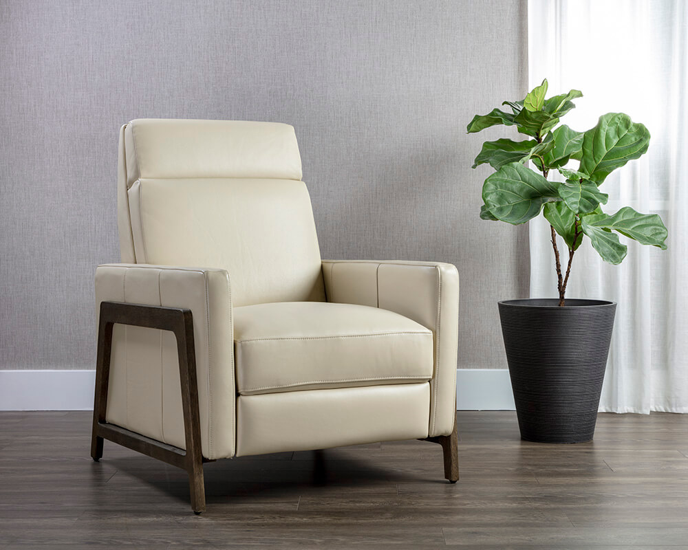 SUNPAN Brandon Recliner - Astoria Cream Leather 107539 toronto