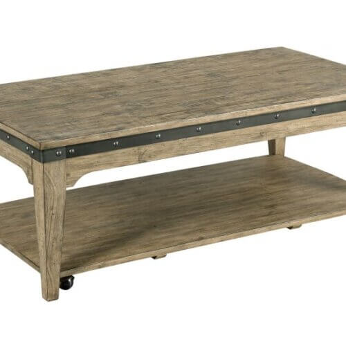 KINCAID PLANK ROAD ARTISANS RECTANGULAR COCKTAIL TABLE STONE 706-910S fredericton