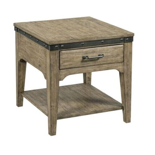 KINCAID PLANK ROAD ARTISANS RECTANGULAR DRAWER END TABLE STONE 706-915S edmonton
