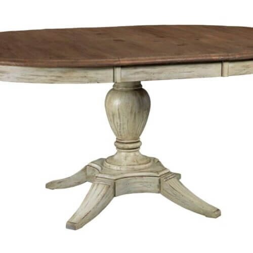 KINCAID WEATHERFORD CORNSILK MILFORD ROUND DINING TABLE 75-052P Niagara