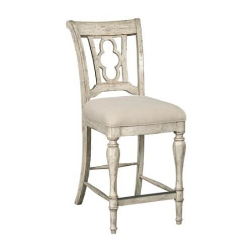 KINCAID WEATHERFORD CORNSILK KENDAL COUNTER HEIGHT SIDE CHAIR SET OF TWO 75-069 midland