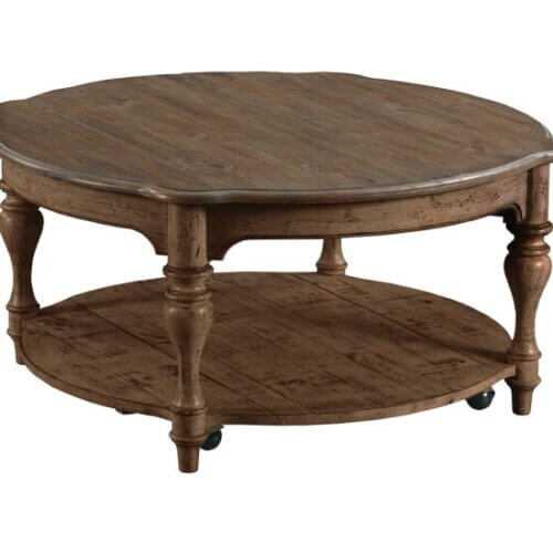 KINCAID WEATHERFORD HEATHER BOLTON ROUND COCKTAIL TABLE 76-024 calgary