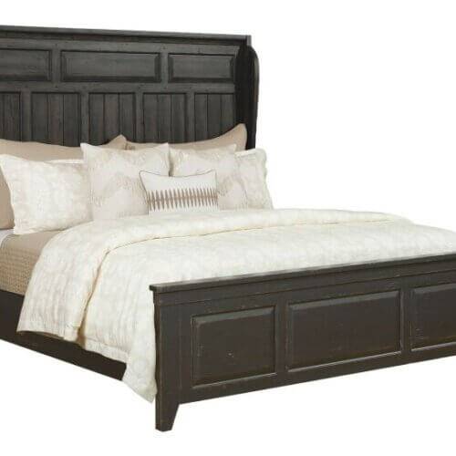 KINCAID MILL HOUSE POWELL QUEEN SHELTER BED ANVIL FINISH 860-304AP collingwood